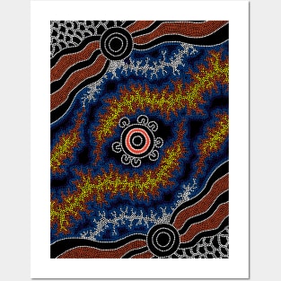 Aboriginal Art - The Heart Of Fire Posters and Art